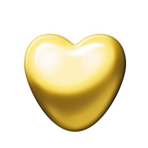 Cassette Studs Gold Solid Shape Plain Heart