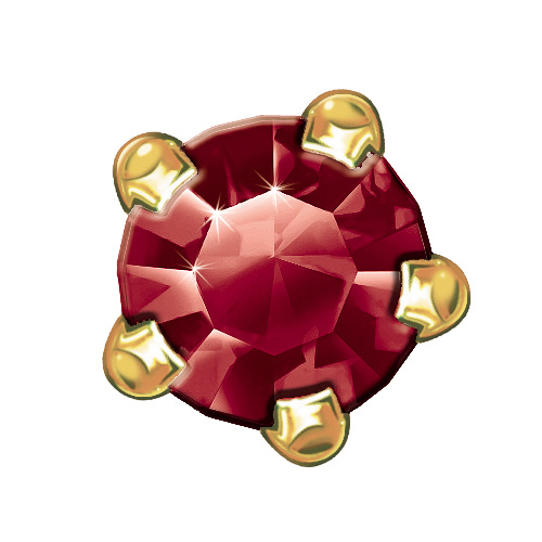 Cassette Studs Gold Regular CLAWSET January - Garnet