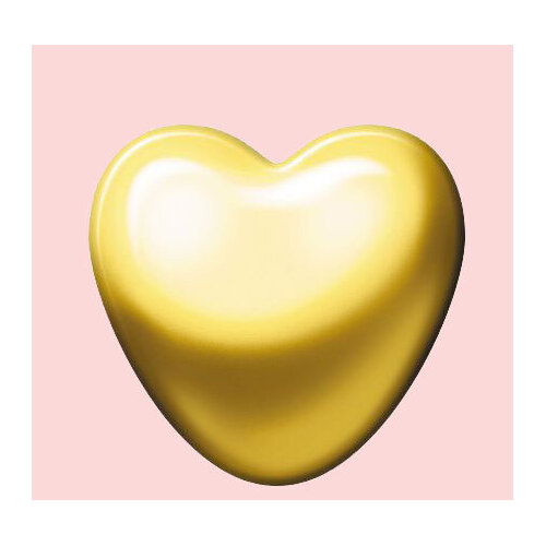 Mount Studs Gold Solid Shape Plain Heart